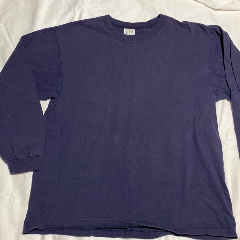 Gap classic long-sleeve t-shirt, navy, size M